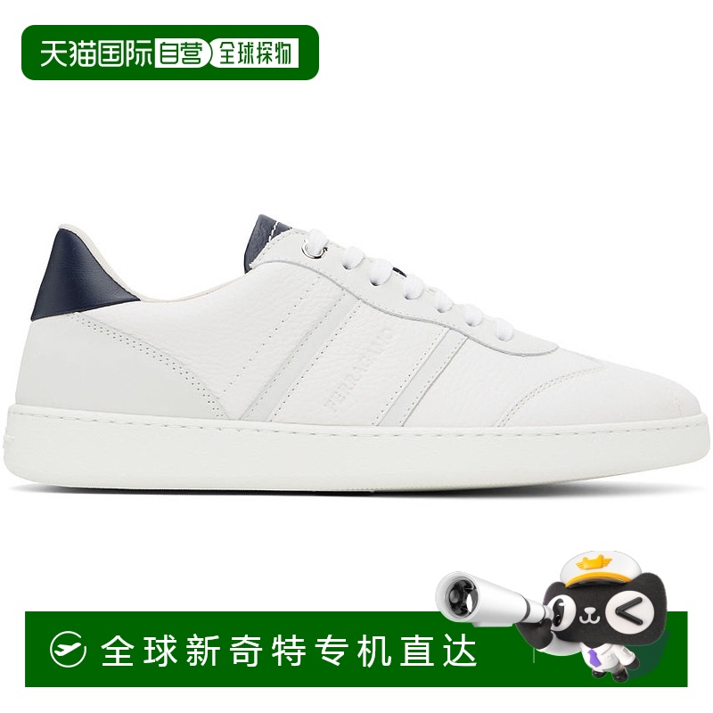 香港直邮潮奢 Salvatore Ferragamo 菲拉格慕 男士 灰白色 Signat