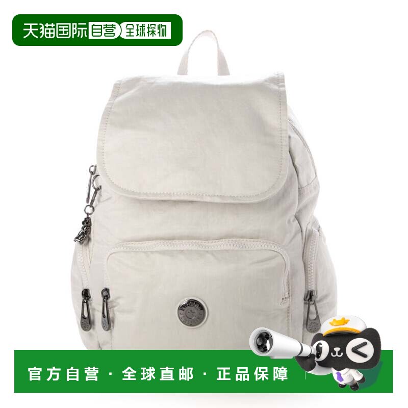 日本直邮Kipling CITY ZIP S 背包 银色双肩包小包图片