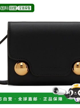 1h可退 香港直邮Marni 玛尼 女士 黑色 Coin Holder 钱包 PFMO011