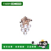 日潮跑腿MIKIMOTO御木本Akoya珍珠18K玫瑰金葡萄胸针手工雕刻