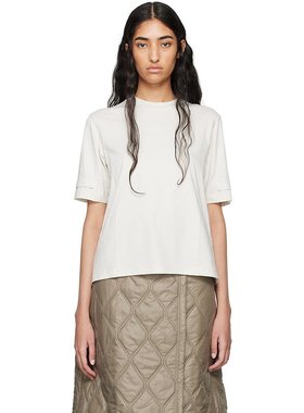 潮奢 Moncler 盟可睐 女士 灰色贴饰 T 恤 J20938C0000889A17