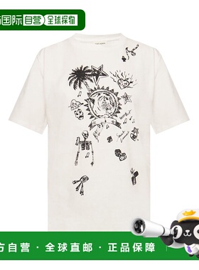香港直邮Saint Laurent 绣花T恤 614043YBSB2短袖