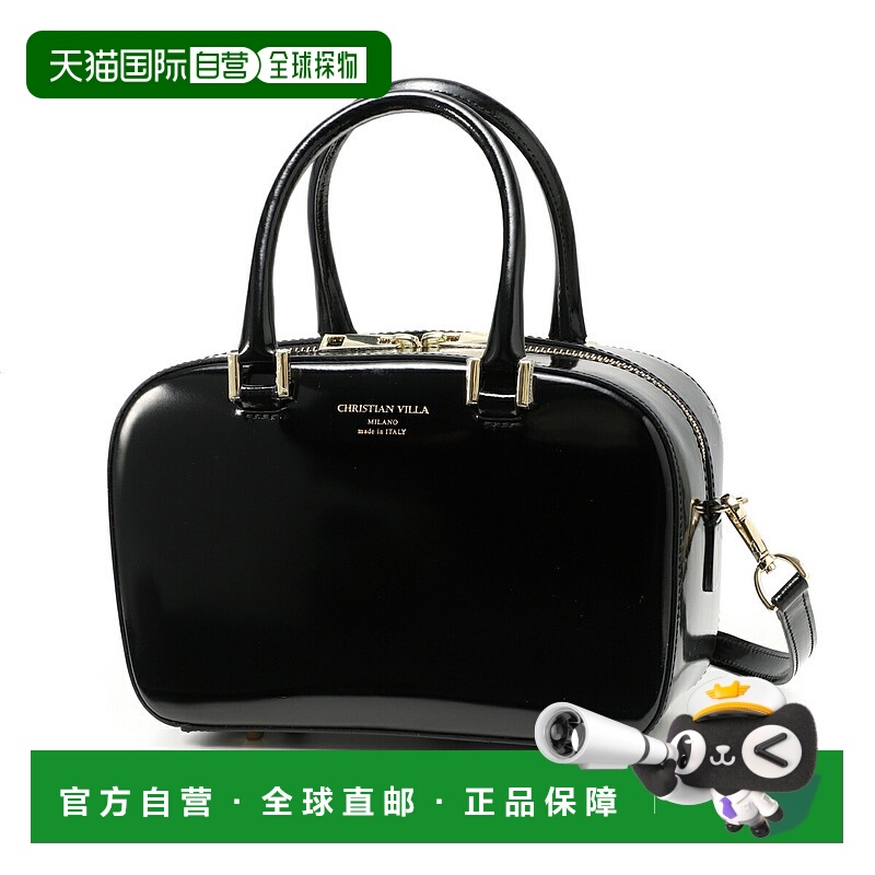 日本直邮Christian Villa 2-Way Boston Bag黑色女士6327 Nero玻