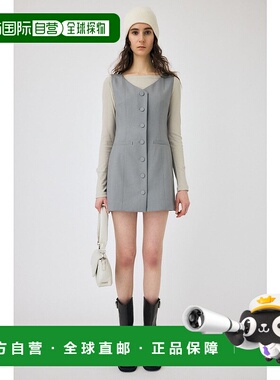 日本直邮MOUSSY 迷你背心连衣裙 L/GRY1 [MO1164EW24550] 灰色