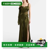 女士 蓝色情人 不对称蕾丝边缎面礼服 Blumarine 香港直邮潮奢