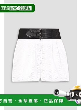 香港直邮Alaia 女士 刺绣束带短裤 AA9P01513TR12