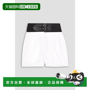 香港直邮Alaia 女士 刺绣束带短裤 AA9P01513TR12
