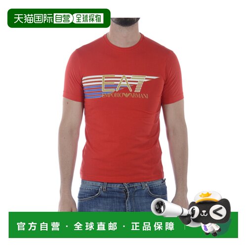 香港直邮EA7 EMPORIO ARMANI 男士T恤 3ZPTA0PJM5ZRED阿玛尼