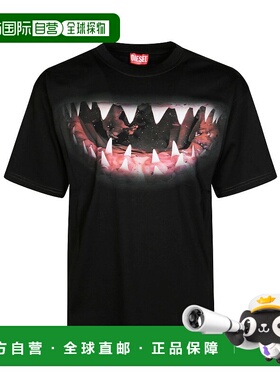 1h可退 香港直邮Diesel 迪赛 男士 黑色 T-Boxt-R29 T 恤 A196170