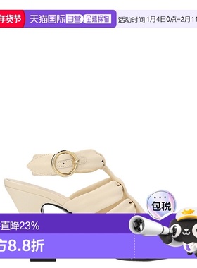 1h可退 香港直邮KHAITE 女士 Perth 皮革凉鞋 F3050784 white白色