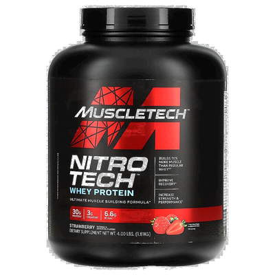 香港直发muscletech乳清分离蛋白粉草莓味1.82kg