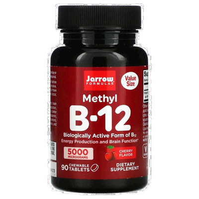 香港直发jarrow formulas维生素B12咀嚼片樱桃味90片促进保健品