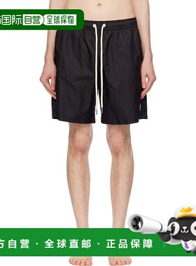 1h可退 香港直邮Moncler 盟可睐 男士 黑色花押字泳裤 K10912C000
