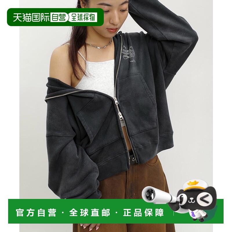 1h可退 日本直邮WHO'S WHO gallery 女士复古风镶钻拉链卫衣外套