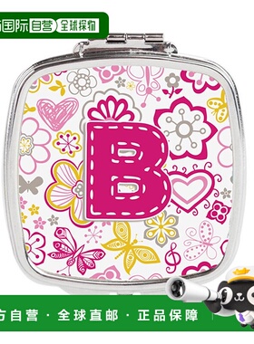 自营 Carolines Treasures CJ2005-BSCM 字母 B 花蝴蝶粉色正品