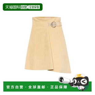 1h可退 香港直邮Chloe 蔻依 女士 绒面革迷你半身裙 beige米色 舒