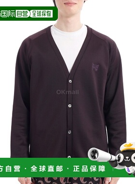 韩国直邮NEEDLES V 领开衫亮色针织衫 - 深紫色 (QV337) 开襟衫