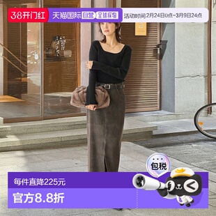 1h可退 日本直邮官方授权 RIVE DROITE 【复古风】水洗布料紧身裙