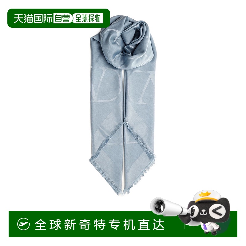 香港直邮VALENTINO 女士围巾 WEB104AJBL04 AW2024 灰色 徽标披肩