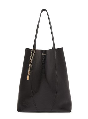 CHLOÉ 女士手提包 C25SS810N84001 SS2025 黑色 Spin Large tote