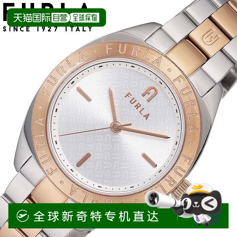 日本直邮FURLA 手表品牌标志女士可爱酷炫休闲皮革皮革表带成人工