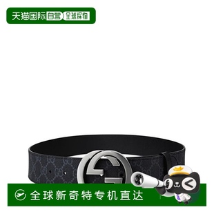 香港直邮Gucci 男士 1h可退 古驰 徽标帆布皮带 Supreme