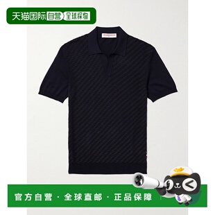 香港直邮Orlebar Brown 男士 Horton 真丝棉混纺提花Polo衫 28149