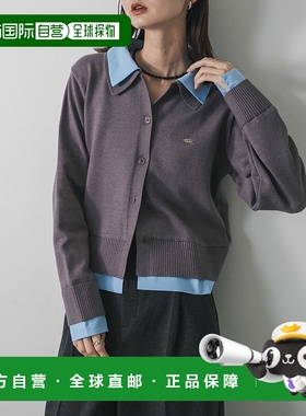 1h可退 日本直邮SENSE OF PLACE 女装 针织拼接衬衫风开衫 AAA622