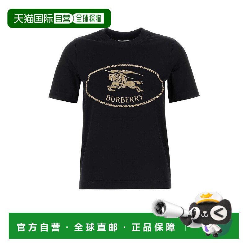 香港直邮BURBERRY 女士T恤 8111658A1189 SS2026 黑色 Jersey Wea