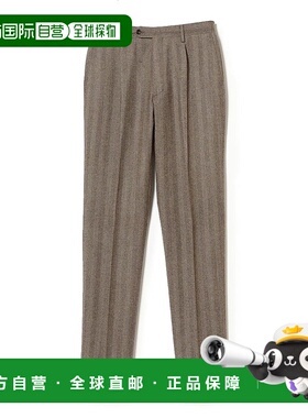 1h可退 日本直邮GERMANO 男士赫林骨纹宽松一褶西装裤 2123157608