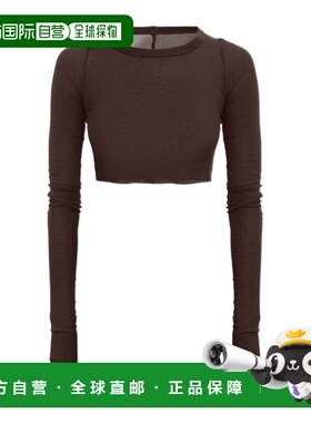 香港直邮RICK OWENS 女士T恤 RP01F6220RC53 SS2026 棕色 Short t