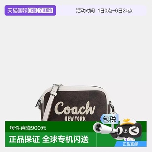 Walnut 日潮跑腿Coach蔻驰女包迷你Jamie相机包Coach印花Silver