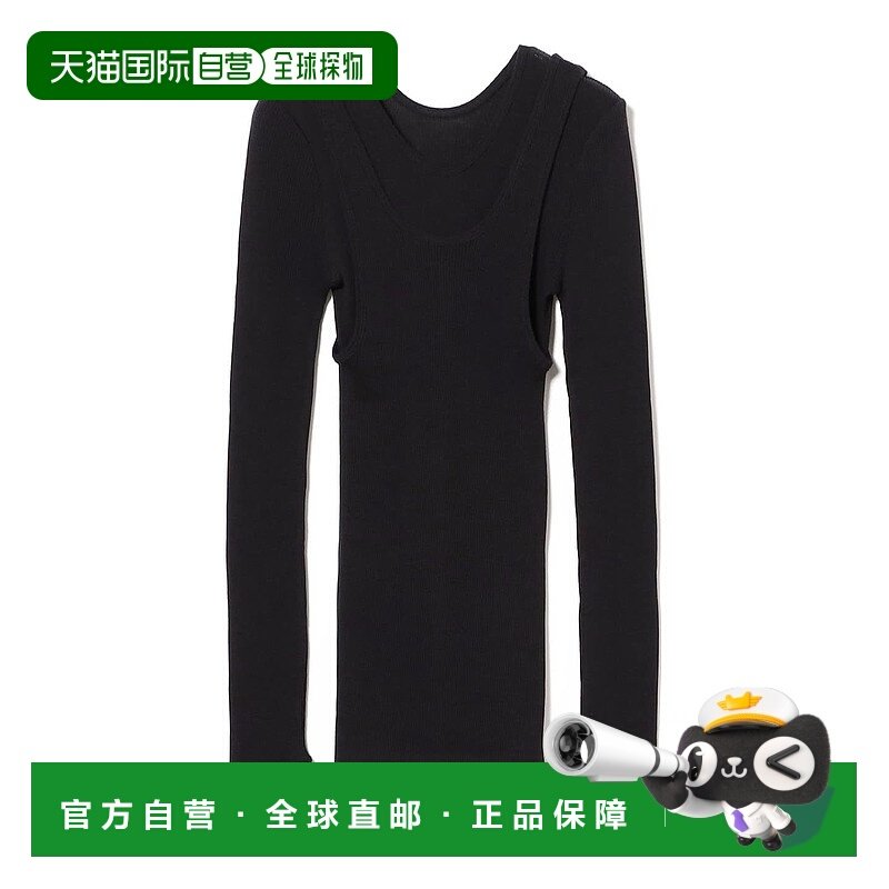 1h可退 日本直邮HAKUJI 女装 羊毛混纺 修身长袖T恤 层叠设计 371,女装/女士精品,T恤,淘宝优惠券,粉丝福利购,淘宝优惠卷