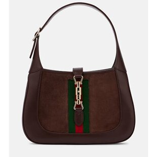 潮奢 Gucci 古驰 女士 Jackie 1961 中号绒面革肩包