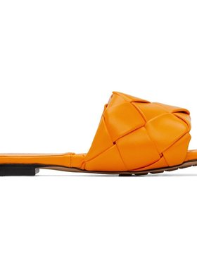 潮奢 Bottega Veneta 葆蝶家 女士 橙色 Lido 凉鞋 608853VBSS0