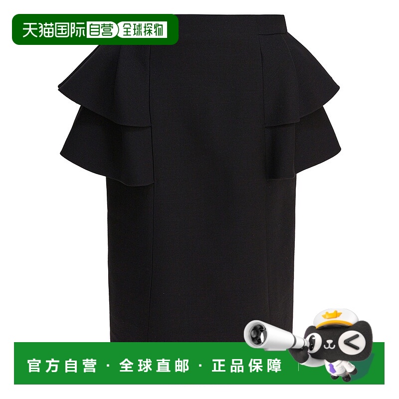 香港直邮VALENTINO 女士半身裙 7B3RADJ51CF0NO AW2025 黑色