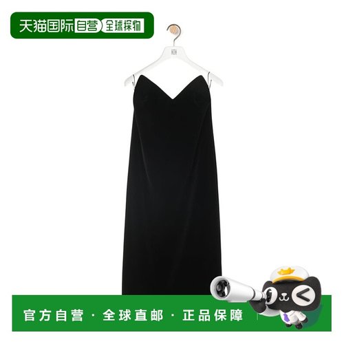 香港直邮LOEWE 女士半身裙 S540Y09XJB1100 AW2023 黑色 抹胸无袖