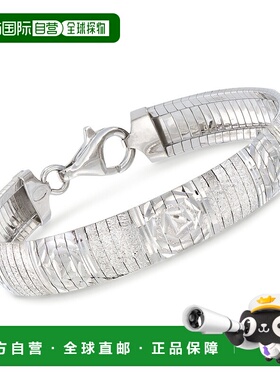 自营 Ross-Simons Italian Sterling Silver Diamond-Cut Omega B