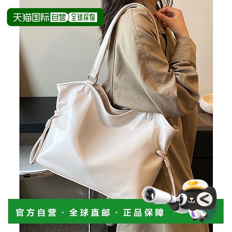 1h可退 日本直邮florge 男女同款 仿皮侧边抽绳托特包 商务托特包