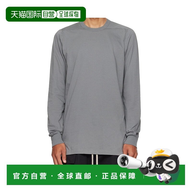 香港直邮RICK OWENS 男士T恤 RU02E1266JA06 AW2025 灰色 长袖T恤
