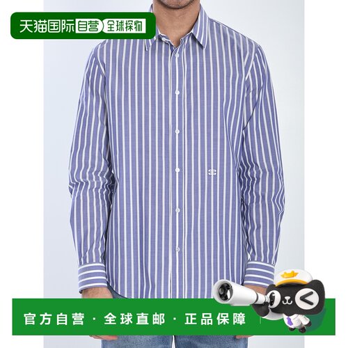 香港直邮CELINE 男士衬衫 2C9830C92CBE6 SS2026 蓝支付后1h可退
