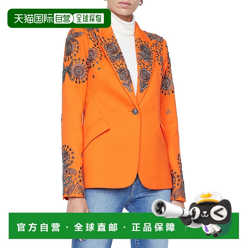 自营 l'agence张伯伦机构-橙色 美国奥莱直发长袖外套