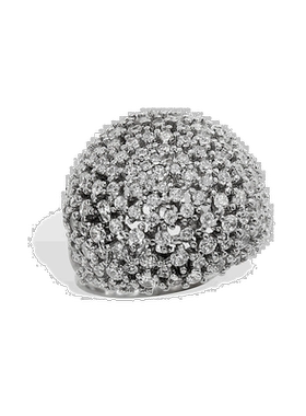 自营 savvy cie jewels Sterling Bombay Cz Cluster - 白色 美国