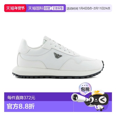 香港直邮EMPORIO ARMANI Logo 标牌低帮运动鞋（英码）運動鞋X4X6
