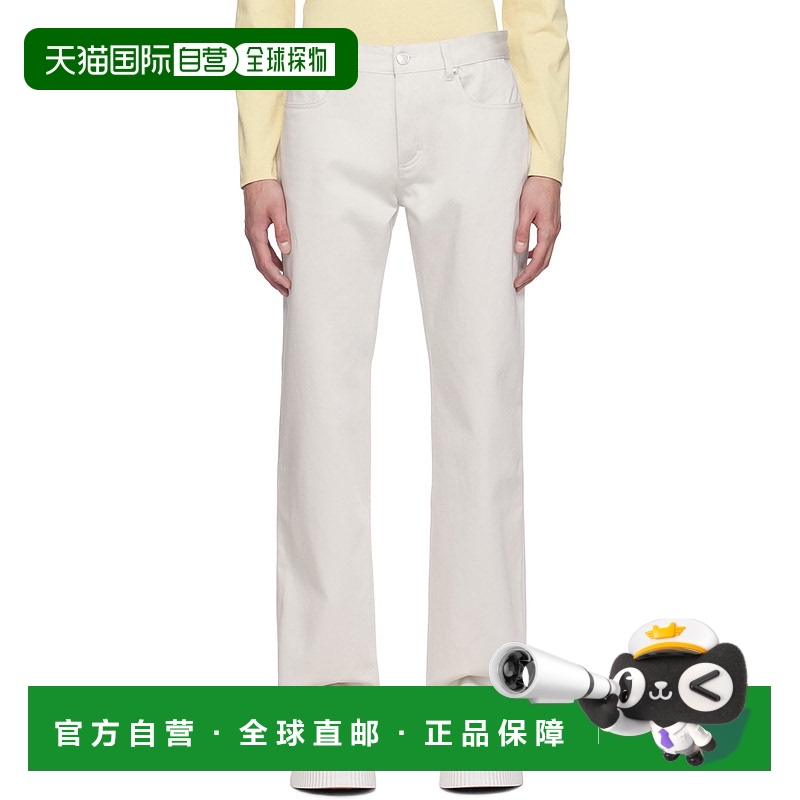香港直邮Ami Paris 男士 灰白色 Straight Fit 长裤 HTR500CO0009