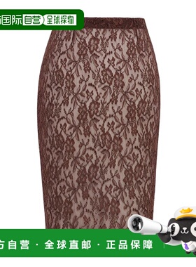 香港直邮Saint Laurent 蕾丝铅笔裙 801482Y8I76半身裙包臀裙