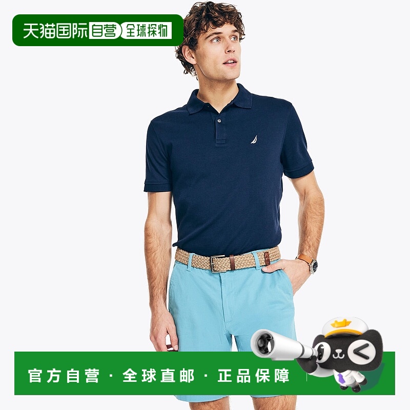 自营 Nautica男士8.5英寸甲板短裤-飞燕草蓝 美国奥莱直发休闲裤