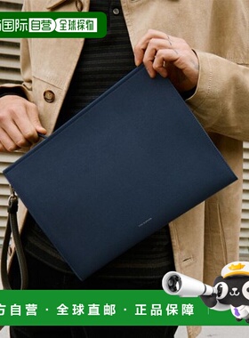 韩国直邮FIND KAPOOR手拿女包时尚纯色小方包藏蓝色 1000294