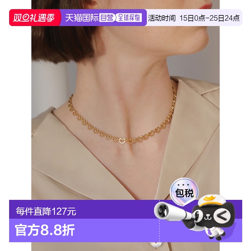 韩国直邮Rita Monica 项链301305432 Heart Chain Necklace心形