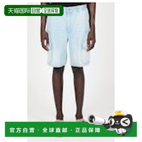 香港直邮LOEWE 男士牛仔裤 H616Y1GX138438 CO 蓝色 腰带环牛仔短